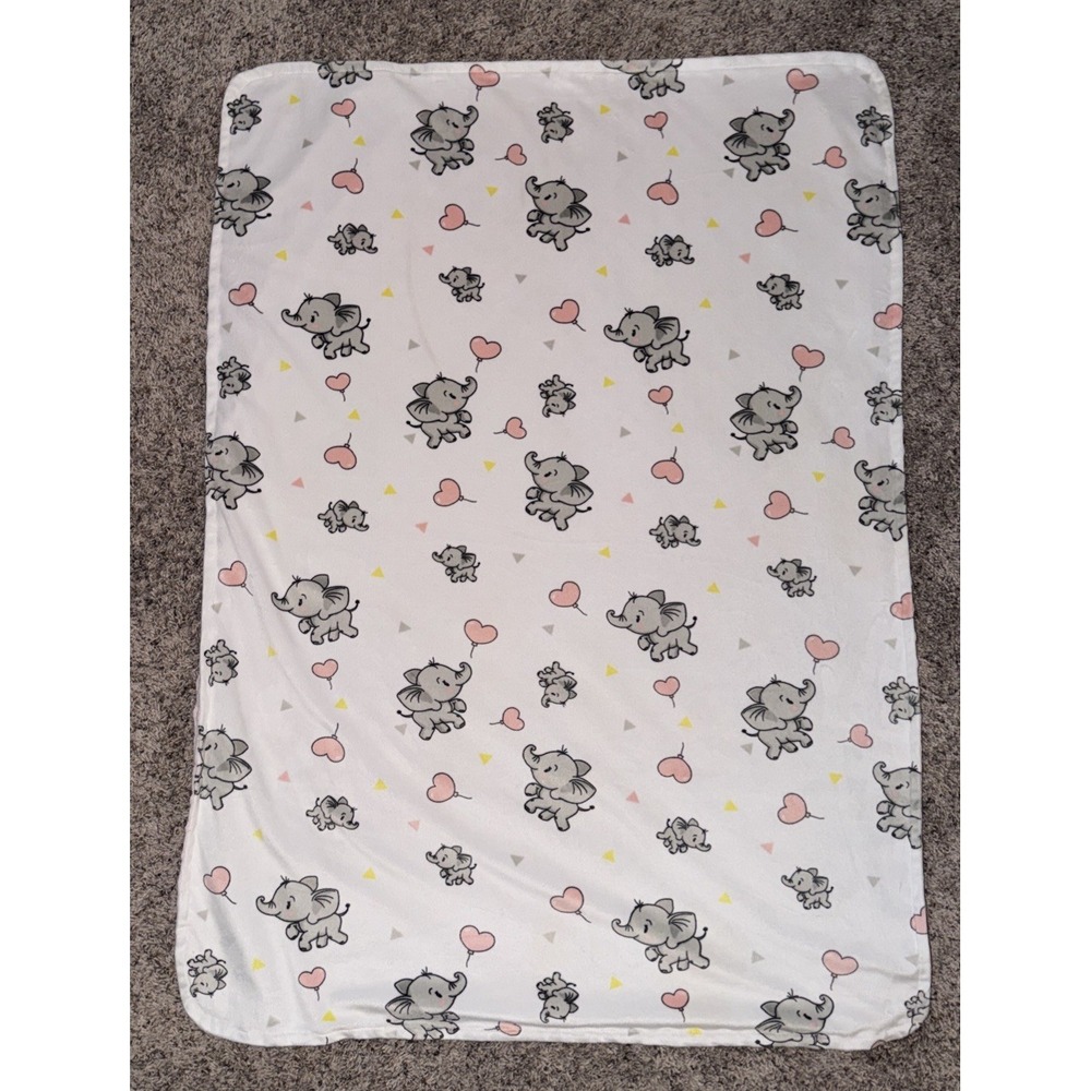 DaysU Minky Baby Blanket Double -Sided Pink/White Dotted Backing